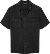 John Varvatos Amadora Organic Cotton Button-Up Camp Shirt