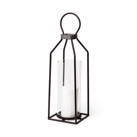 Kingston Rustic Metal Framed Table Candle Holder
