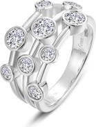 Lafonn Classic Simulated Diamond Bubble Cluster Bezel Ring