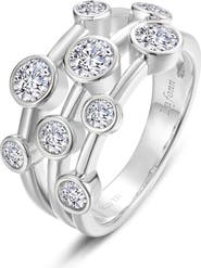 Lafonn Classic Simulated Diamond Bubble Cluster Bezel Ring