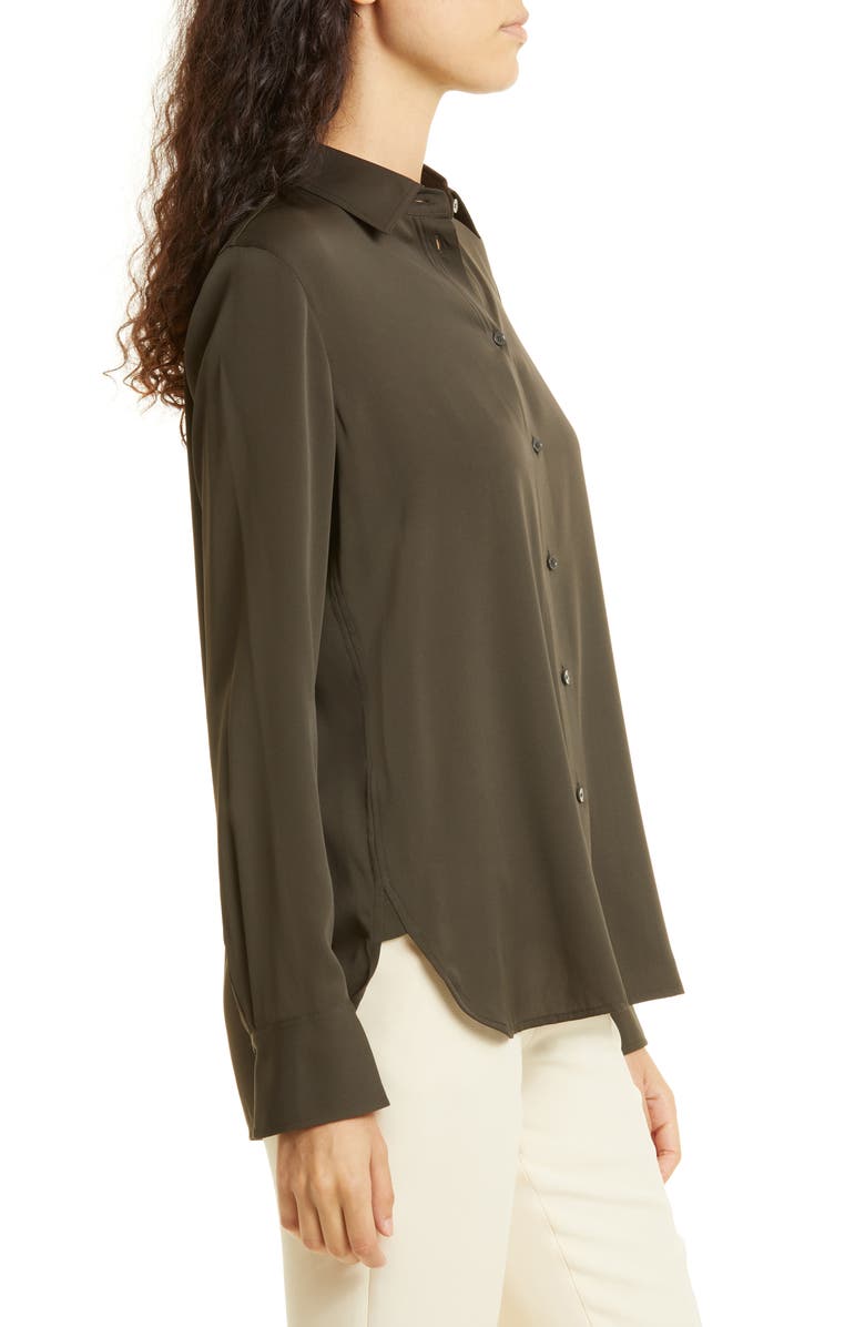 Vince Women's Slim Fit Stretch Silk Blouse, Alternate, color, 