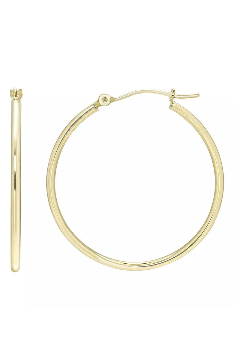 A&M 14K Yellow Gold Tube Hoop Earrings, Alternate, color, Gold