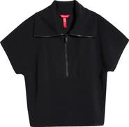 SPANX® Rib Short Sleeve Half Zip Pullover