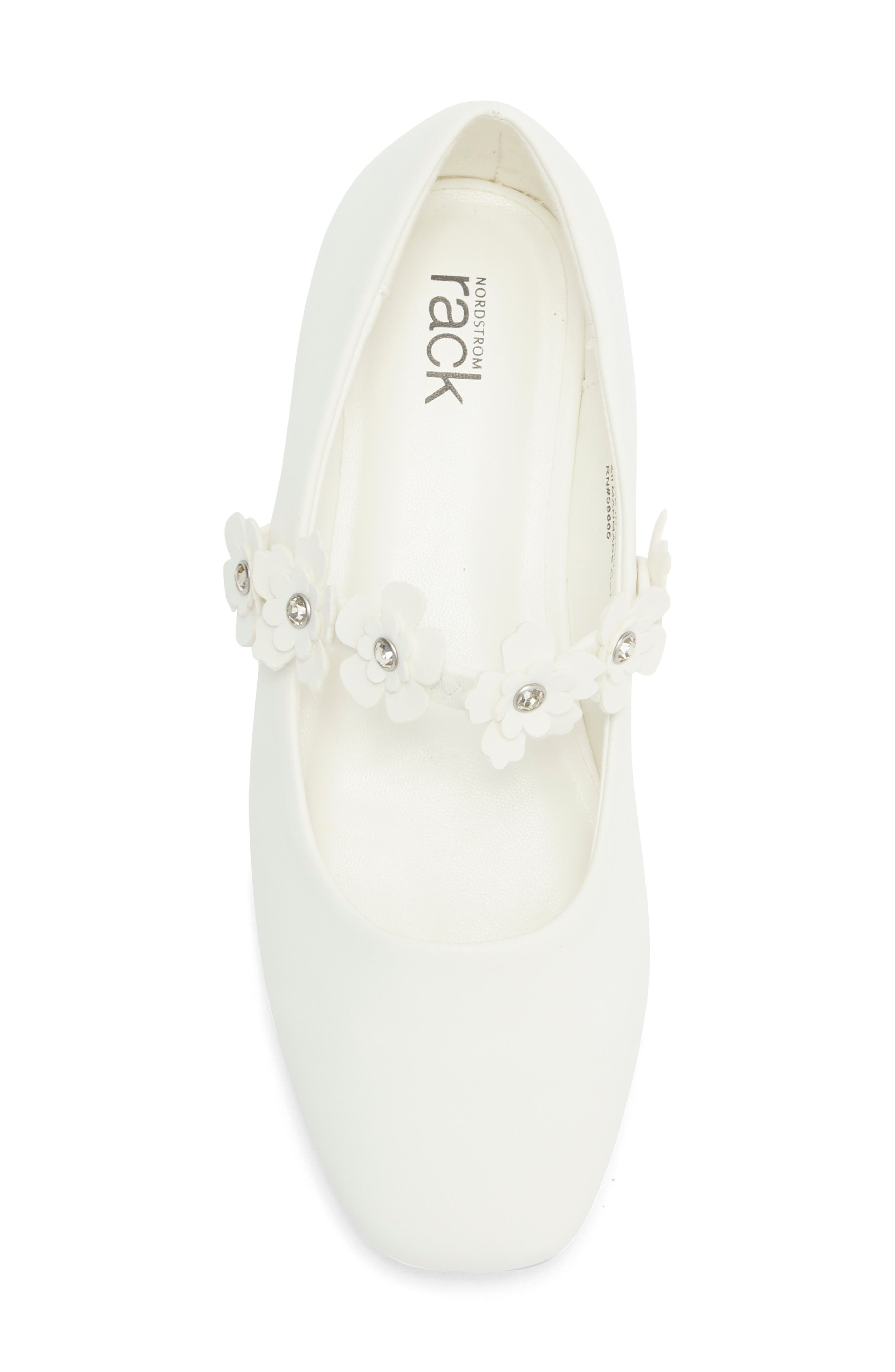 NORDSTROM RACK Kids' Melody Flower Mary Jane Flat, Alternate, color, White