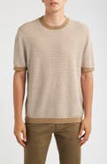 Theory Kolben Stripe Linen & Cotton Blend T-Shirt
