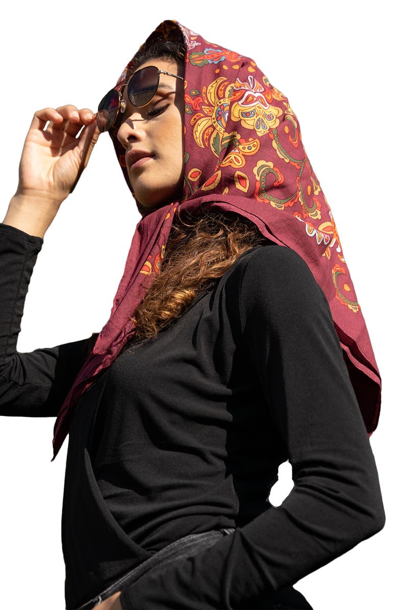 SAACHI Modern Paisley Print Bandana, Alternate, color,