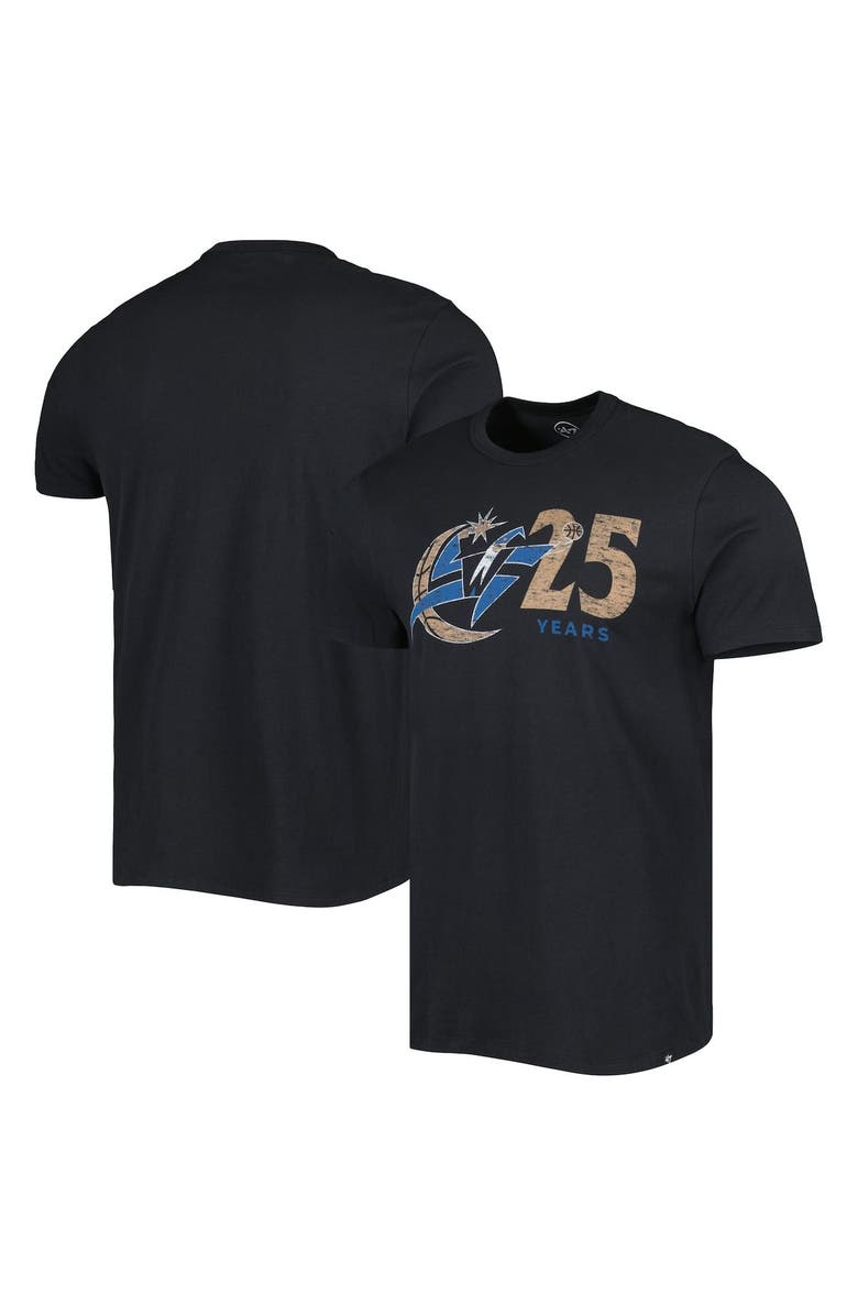 '47 Men's '47 Black Washington Wizards 25th Anniversary T-Shirt, Main, color, Black