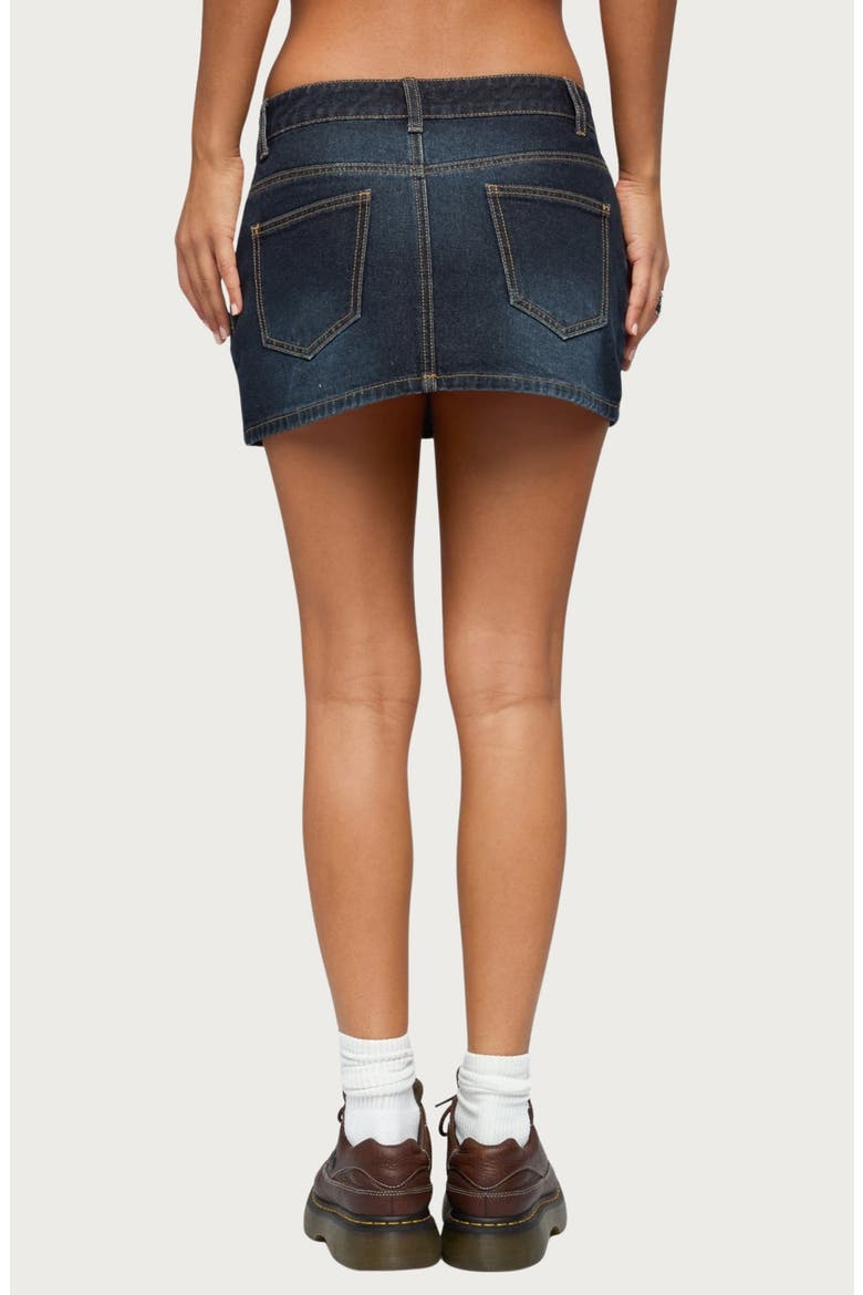 Chiara Denim Miniskirt, Alternate, color, DARK-BLUE-WASHED
