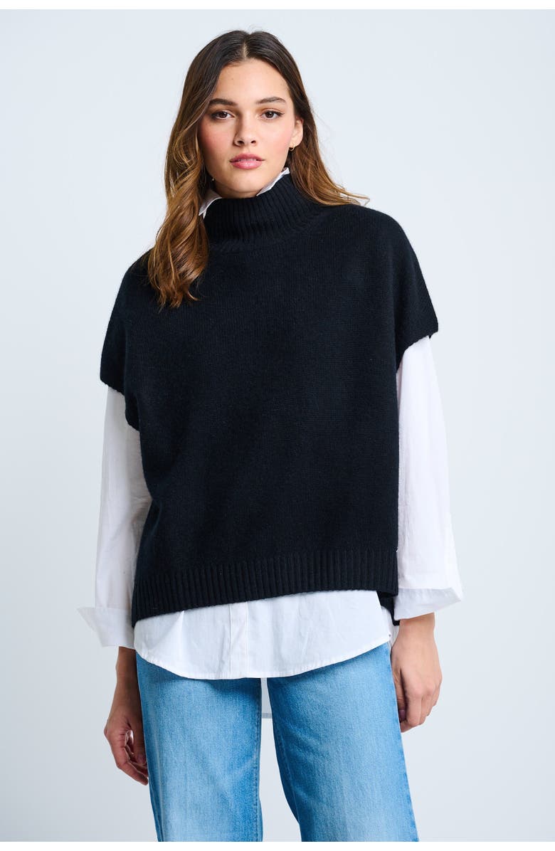 Lisa Todd With A Twist Cashmere Vest, Main, color, Onyx