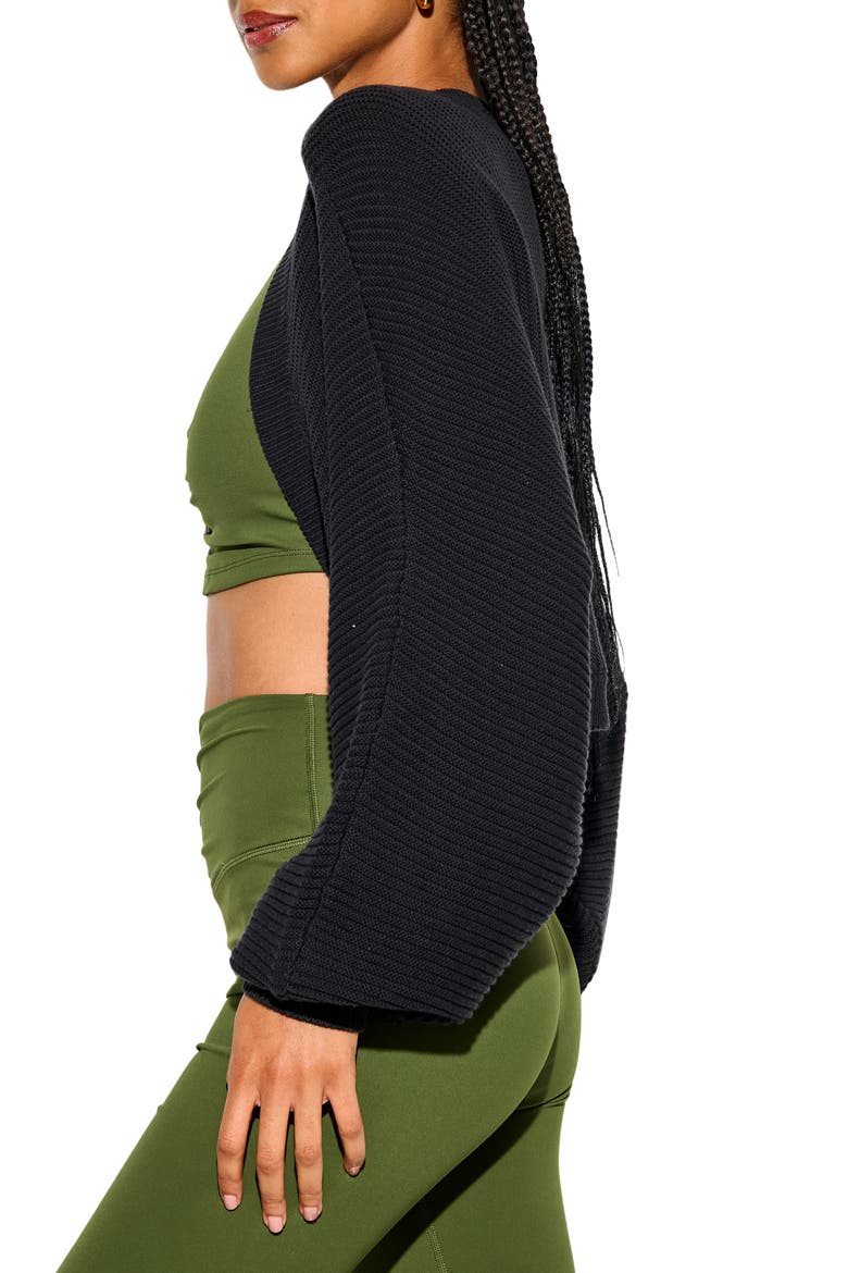 Vera Studio Cotton Shrug, Alternate, color, BLACK