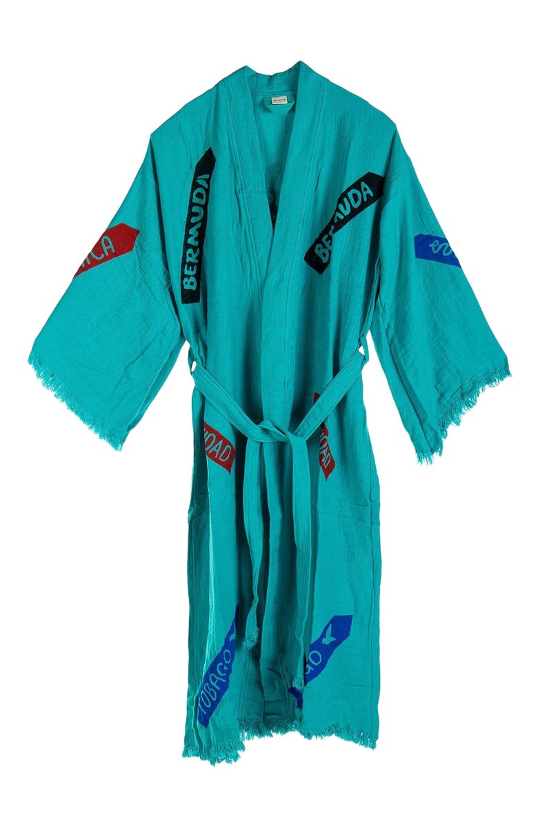 Forever & Always Shoes Arwen - Signage Pattern Handmade Cotton Robe Cover-Up, Main, color,