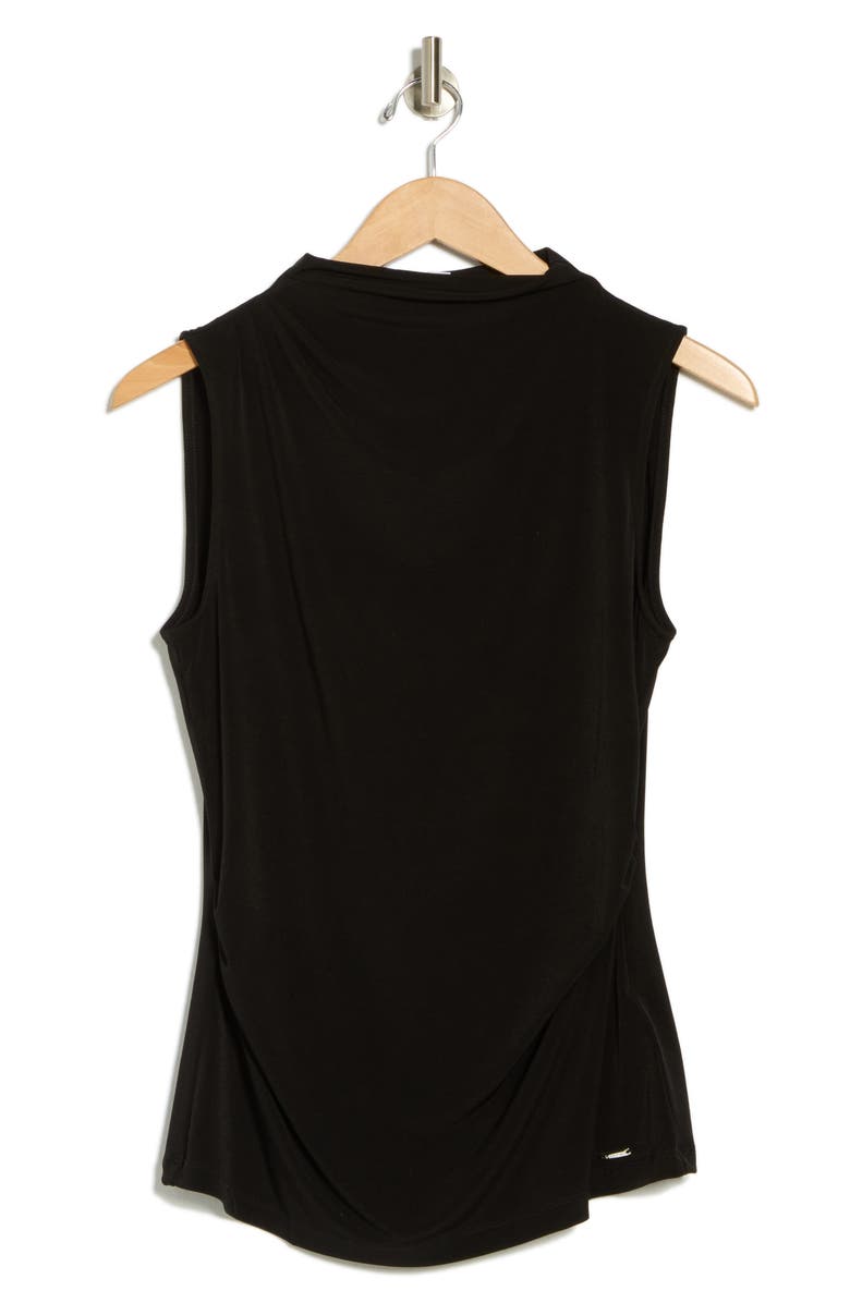 Calvin Klein Mock Neck Sleeveless Drape Top, Alternate, color,