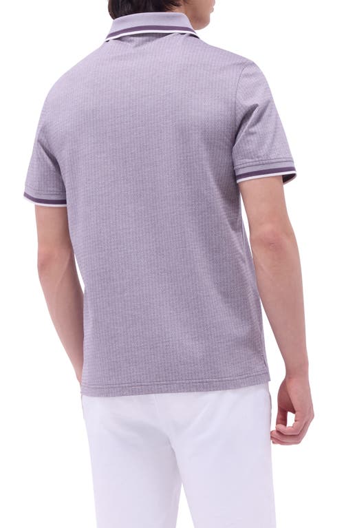 Bugatchi Speckled Bird's Eye Cotton Polo In Plum