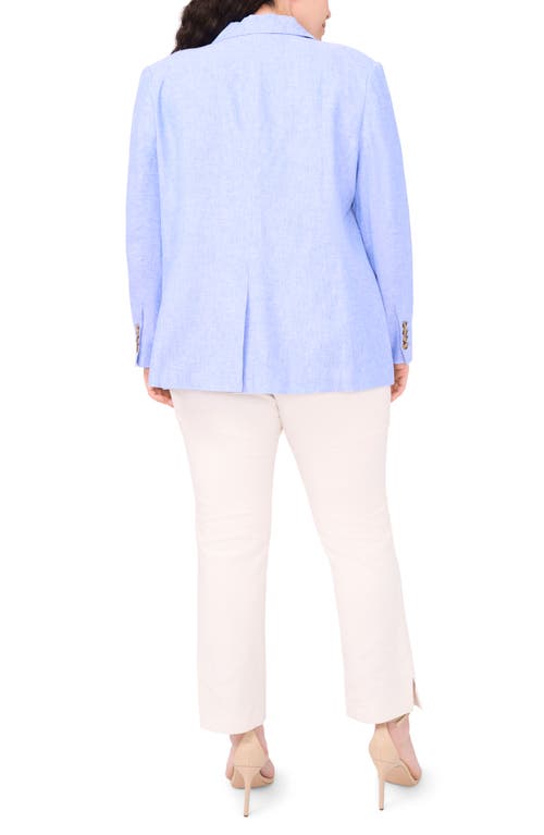HALOGENR HALOGEN(R) ONE-BUTTON LINEN BLEND BLAZER