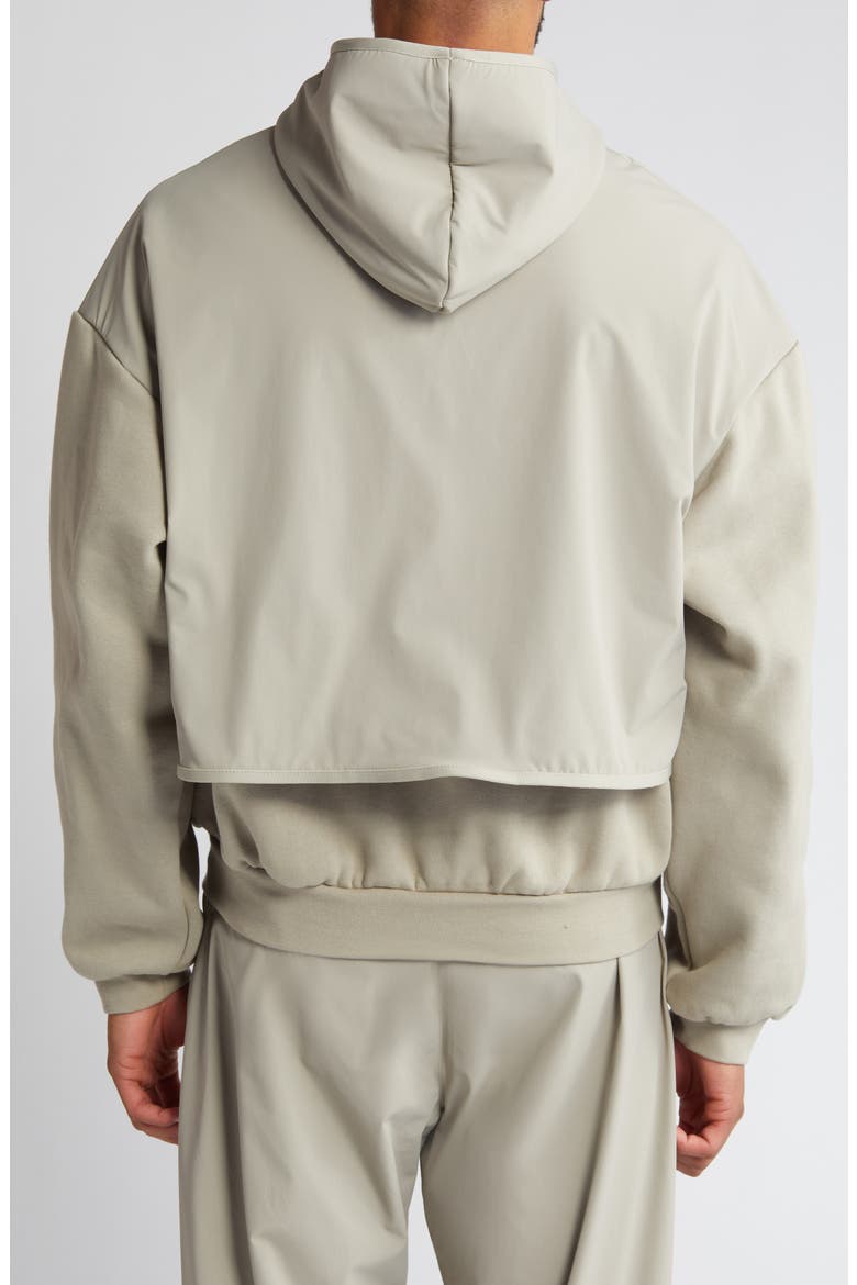 Nylon & Fleece Hoodie, Alternate, color, SEAL/ SEAL