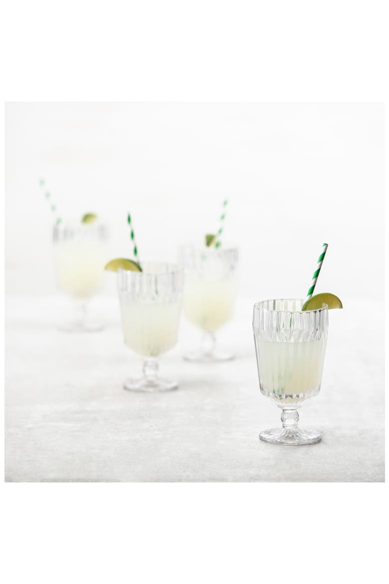 Archie Set of 6 Clear Goblets, Alternate, color, CLEAR