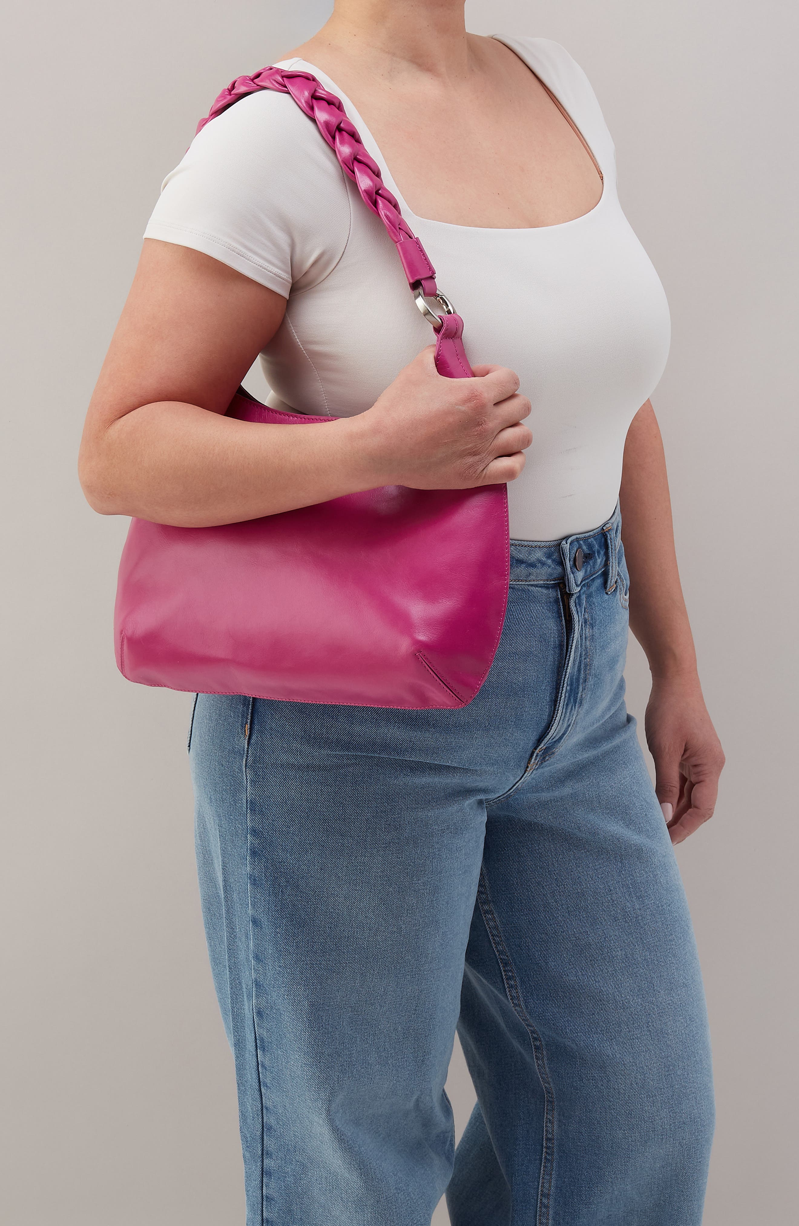 Madison Leather Shoulder Bag, Alternate, color, CACTUS FLOWER