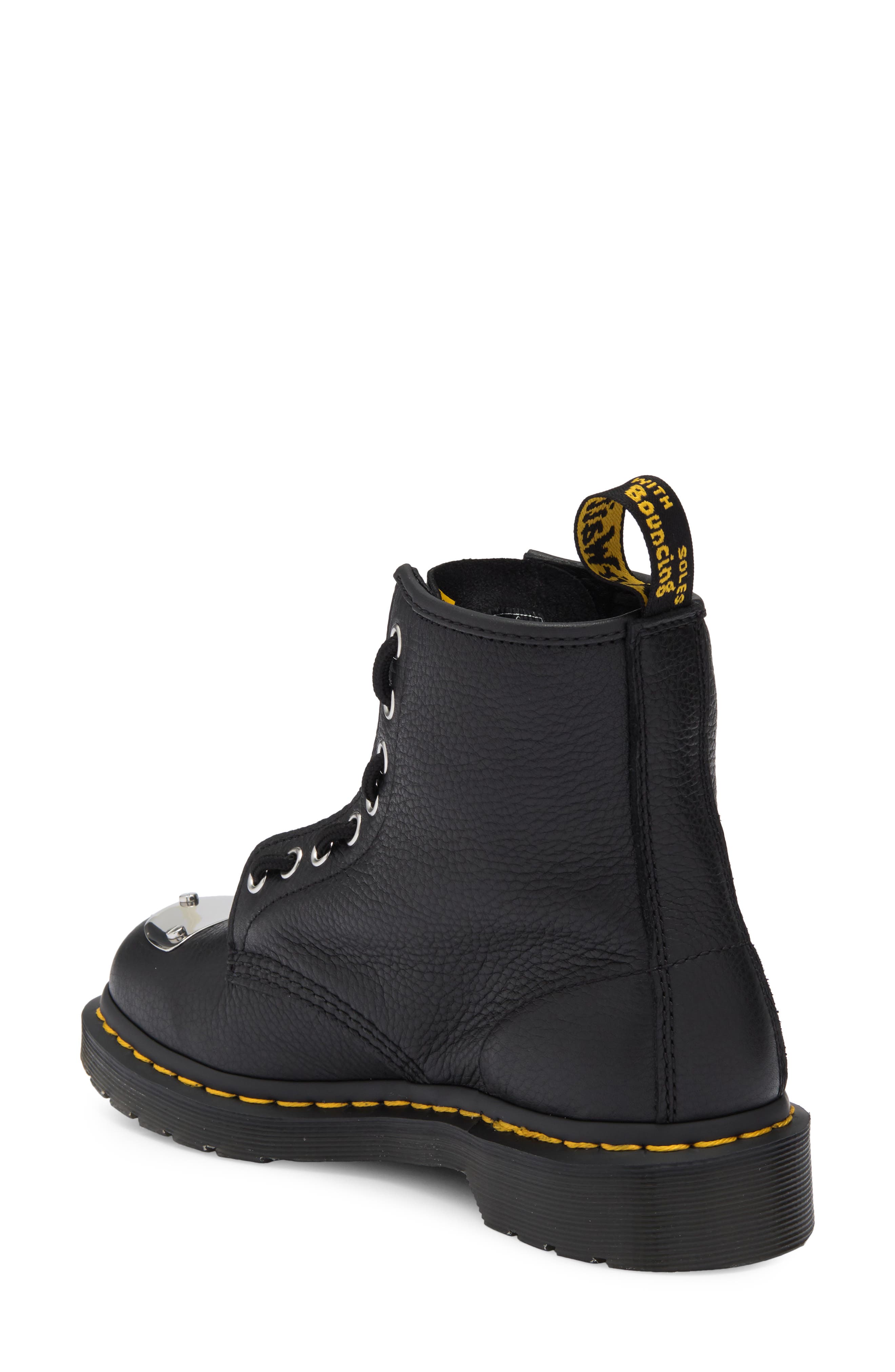 Dr. Martens 1460 Lunar Milled Leather Boot, Alternate, color, Black