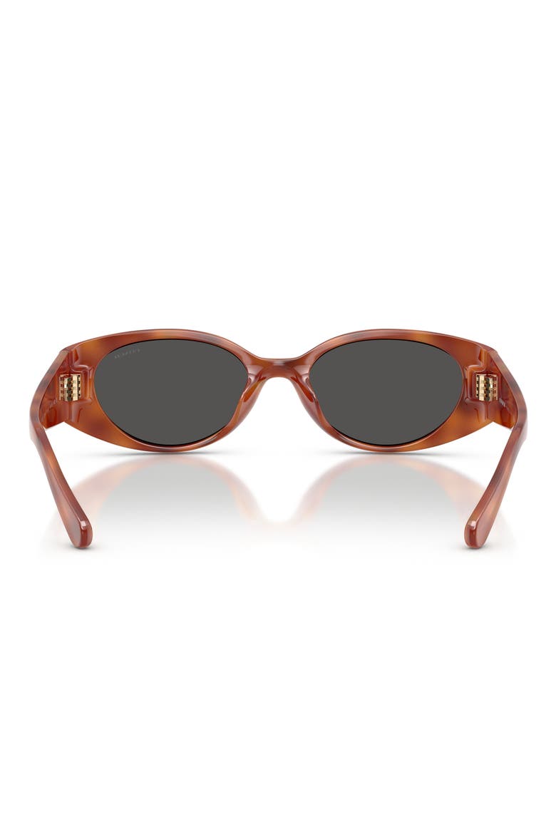 54mm Oval Sunglasses, Alternate, color, CARAMEL TORTOISE / GREY SOLID