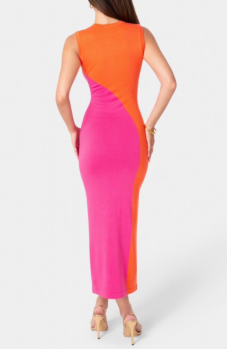 bebe Colorblock Sleeveless Maxi Sweater Dress, Alternate, color,