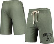 CONCEPTS SPORT Men's Concepts Sport Heathered Olive Oakland Athletics Mainstream Tri-Blend Shorts