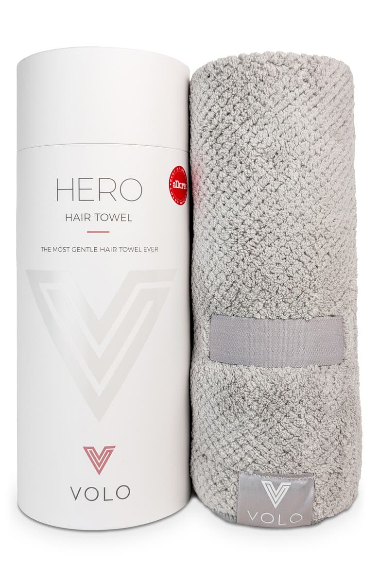 VOLO Hero Hair Towel, Main, color, Luna Gray