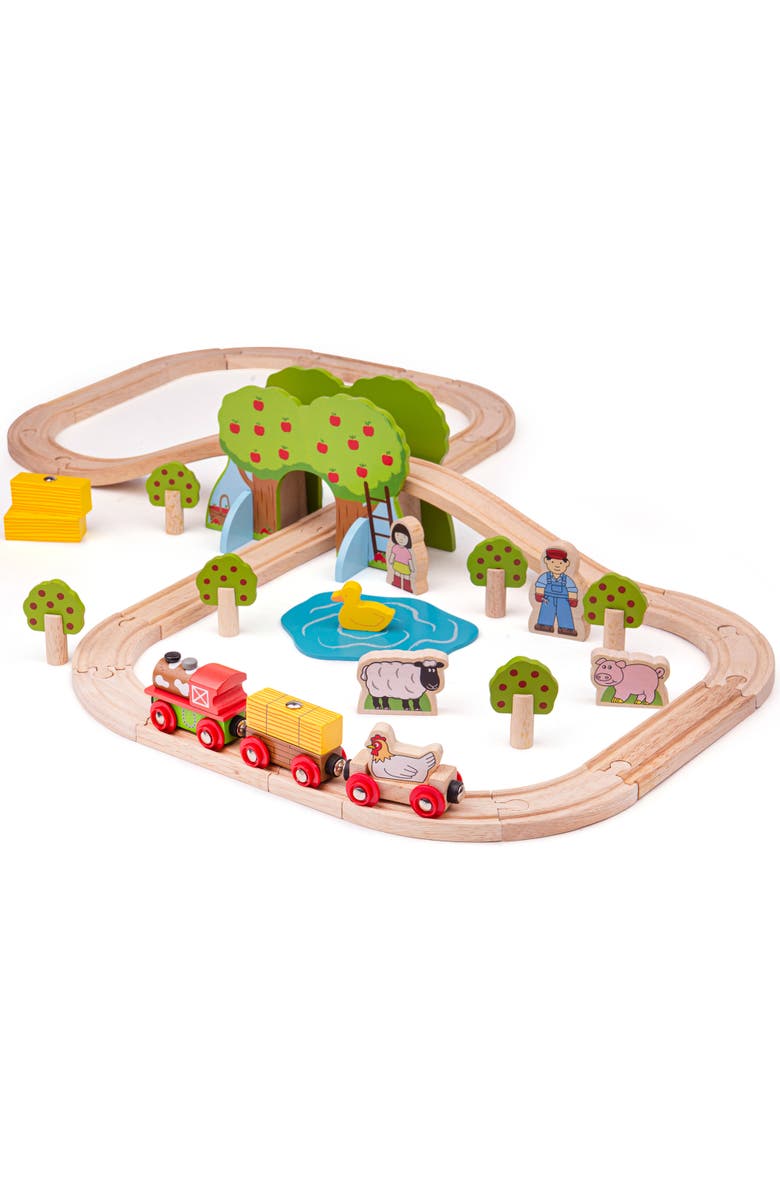 Bigjigs Rail Farm Train Set, Main, color, Multicoloured