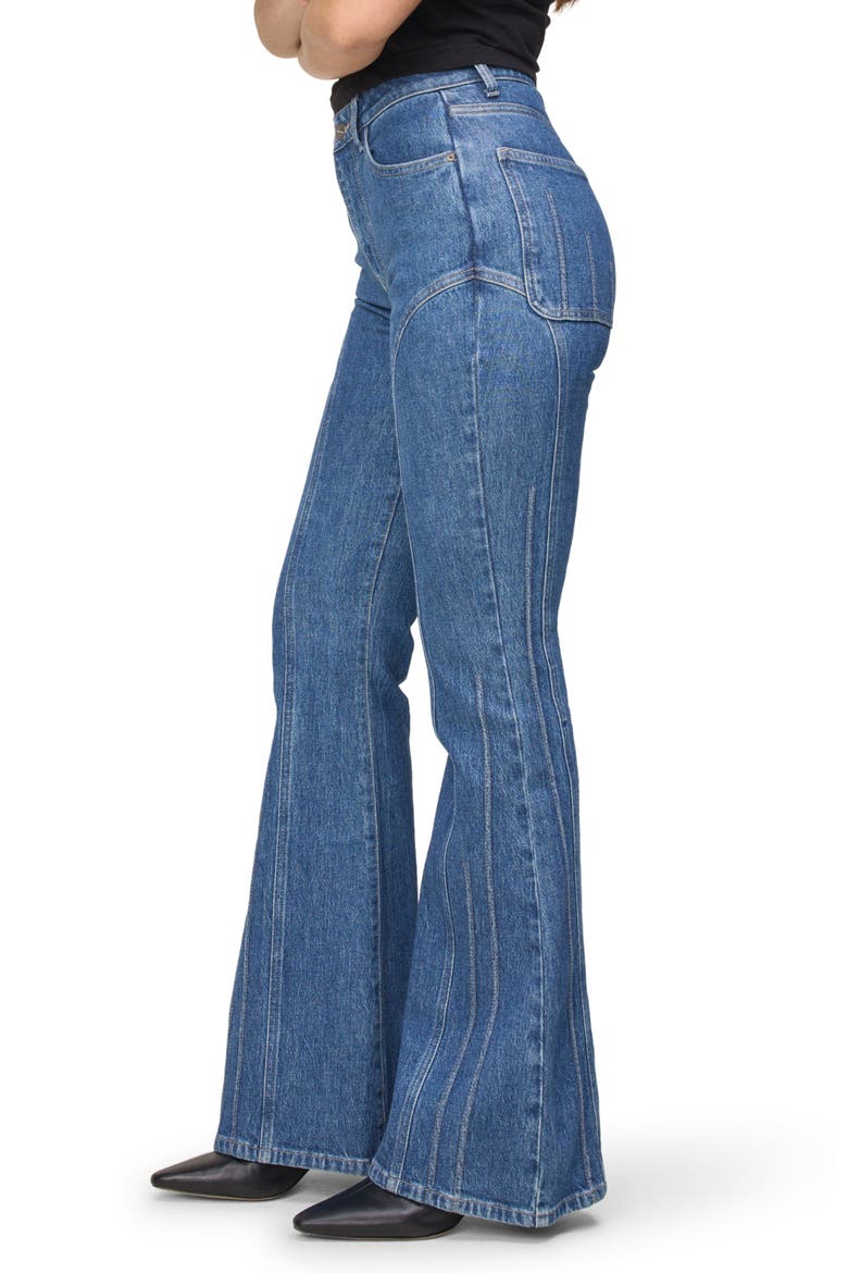 Mia Seamed Flare Jeans, Alternate, color, PACIFIC