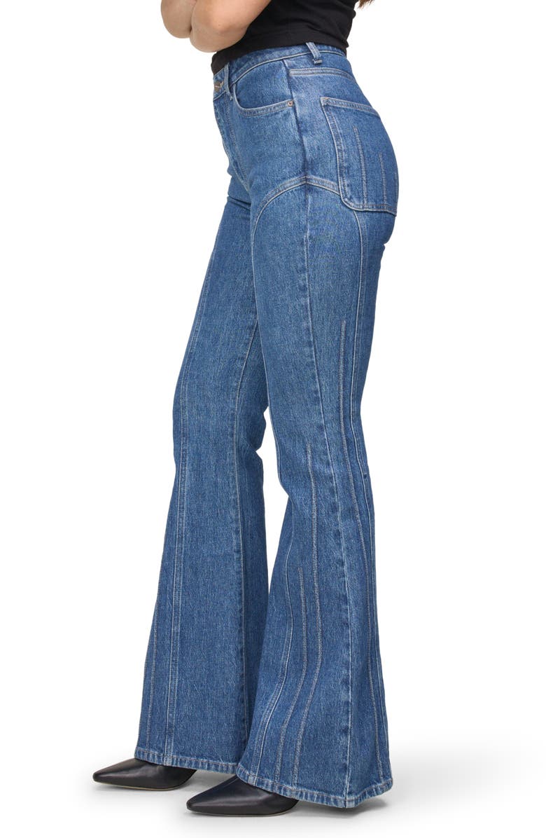 WARP+WEFT Mia Seamed Flare Jeans, Alternate, color, 