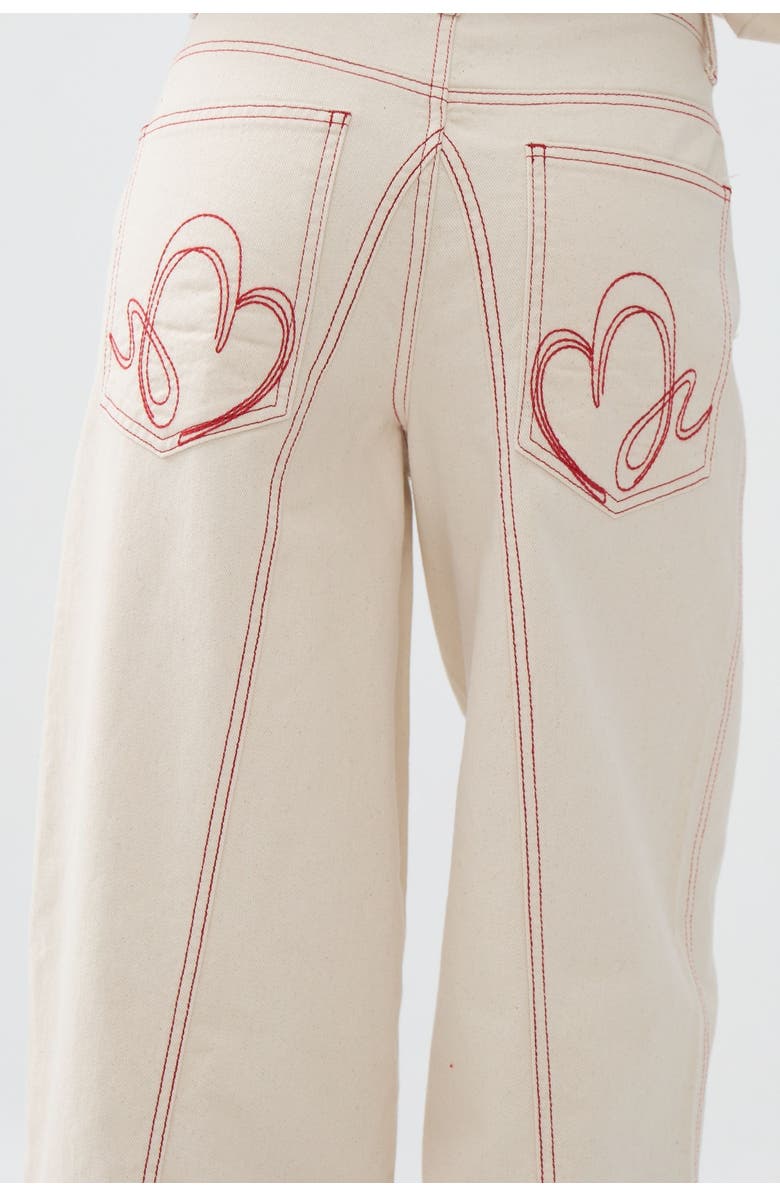 Nocturne Jeans with Contrast Color Embroidery, Alternate, color,