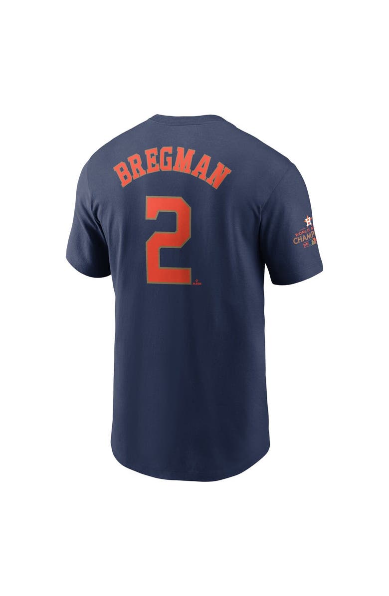Nike Men's Nike Alex Bregman Navy Houston Astros 2023 Gold Collection Name & Number T-Shirt, Alternate, color, 
