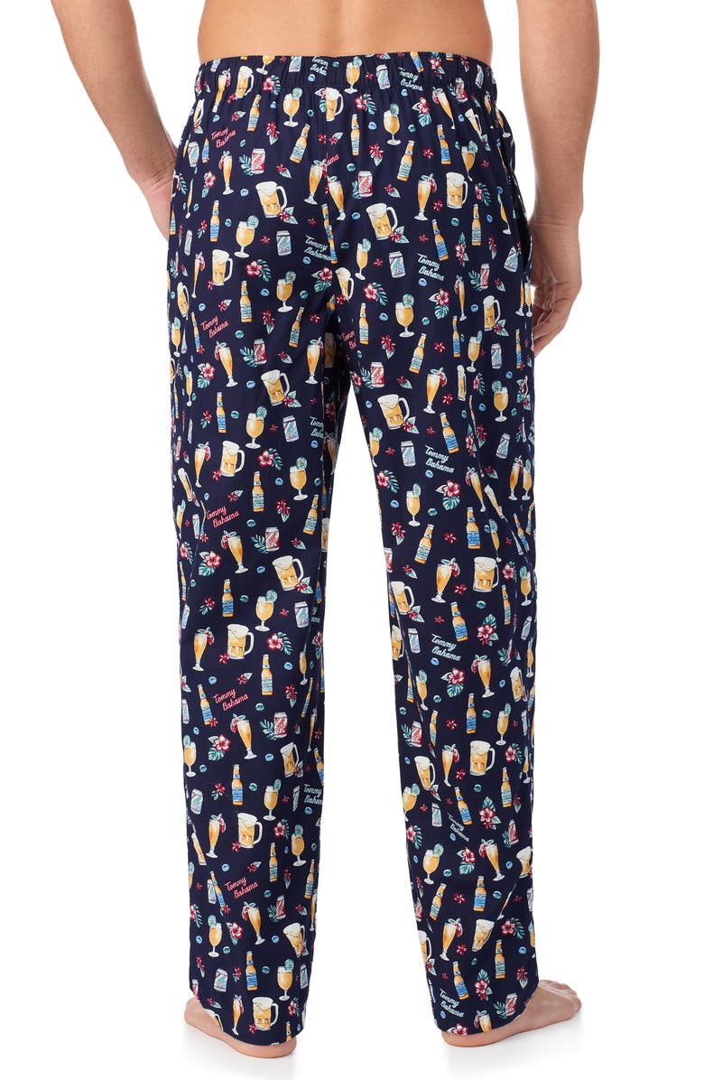 Tommy Bahama Woven Cotton Drawstring Pajama Pants, Alternate, color, Navygraph