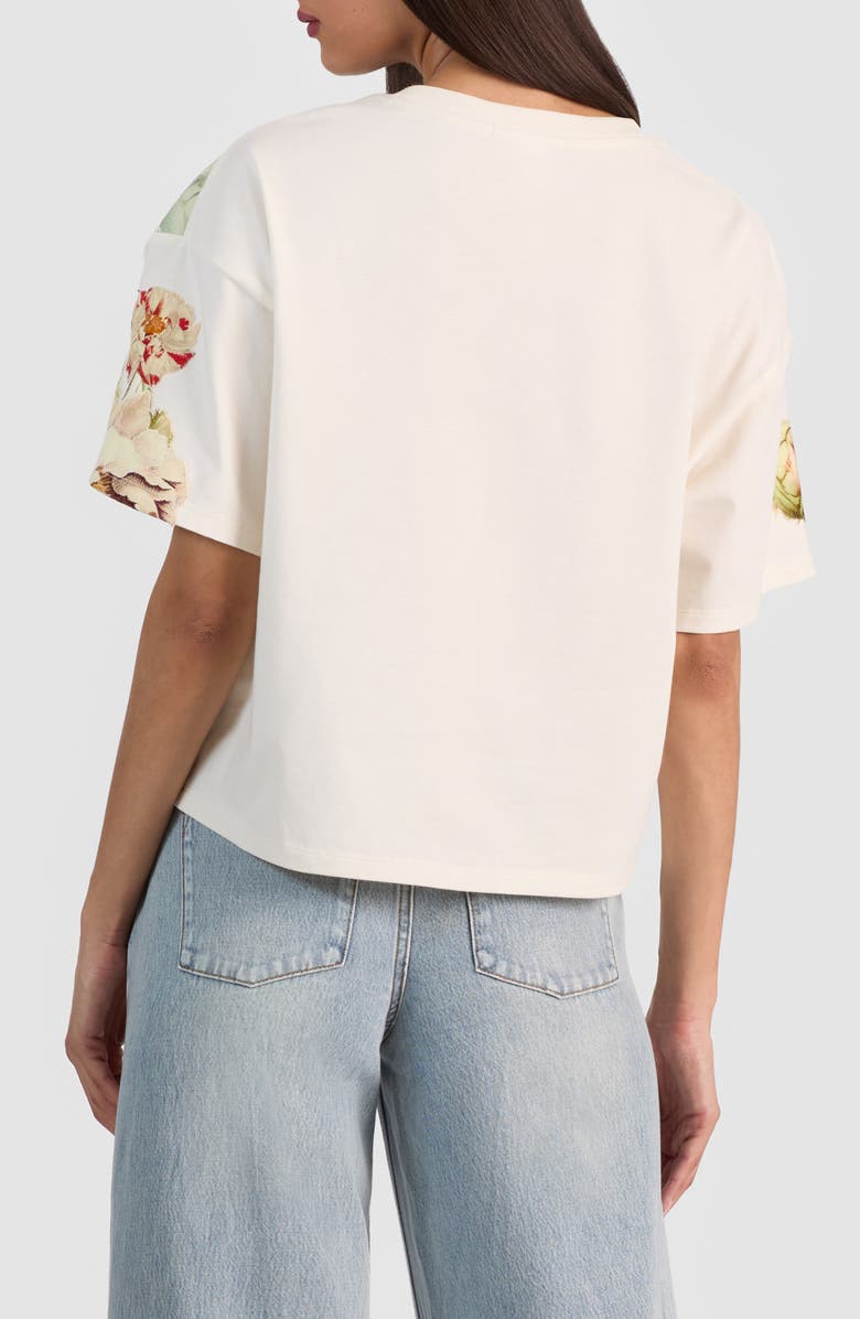Alice + Olivia Evan Appliqué Oversize T-Shirt, Alternate, color, Ecru/ Multi
