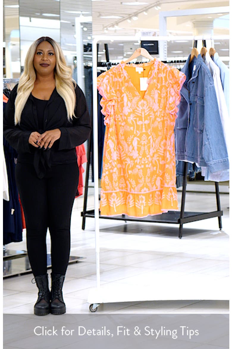 Davina Tropical Print Shift Minidress video