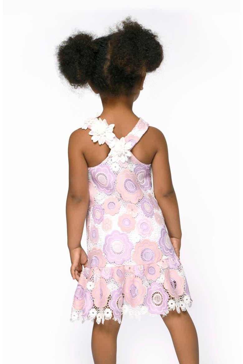 Kids' Flower Lace Dress, Alternate, color, PURPLE MULTI