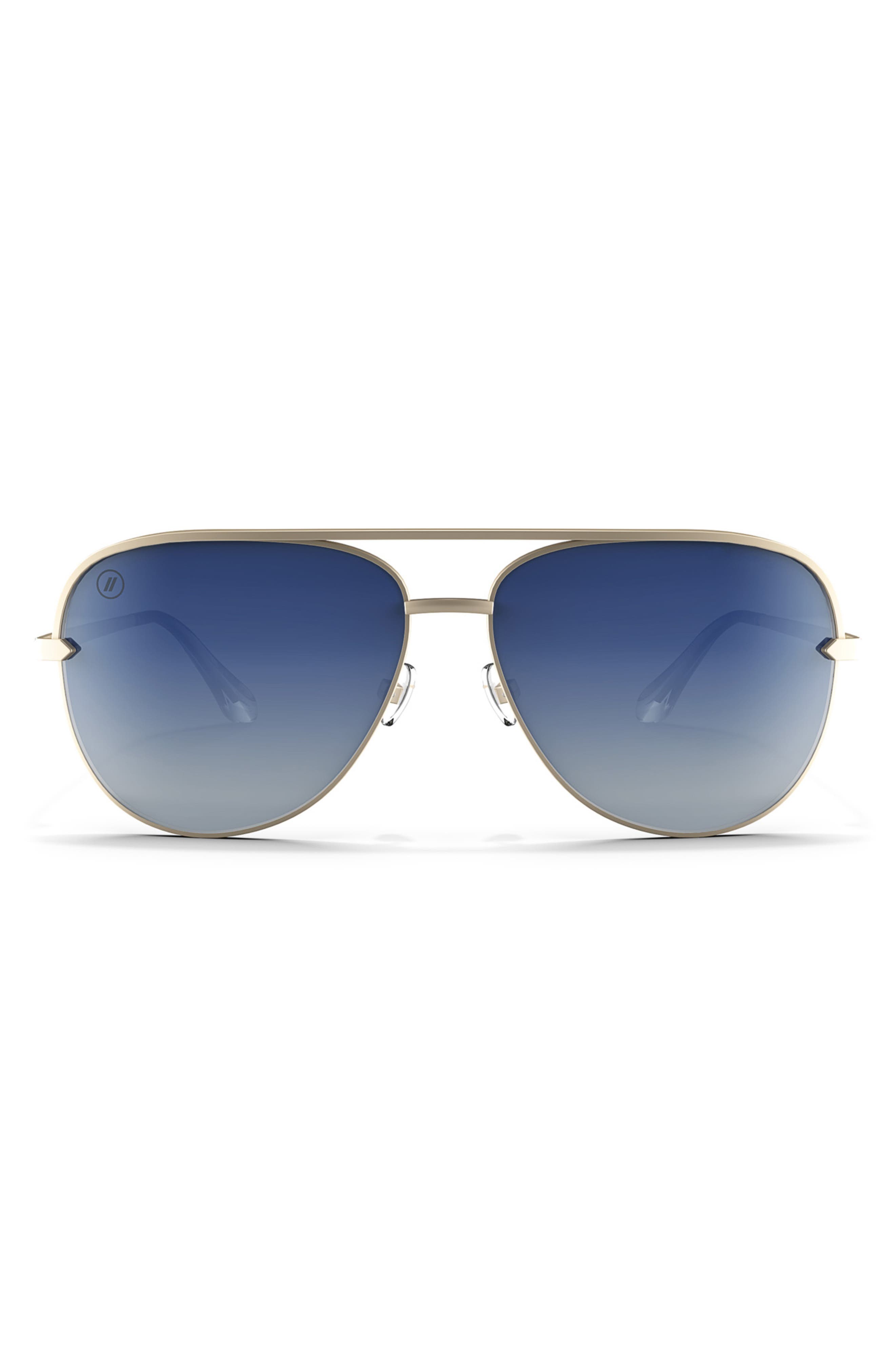 Blenders Eyewear 60.5mm Shadow Polarized Aviator Sunglasses In Blue