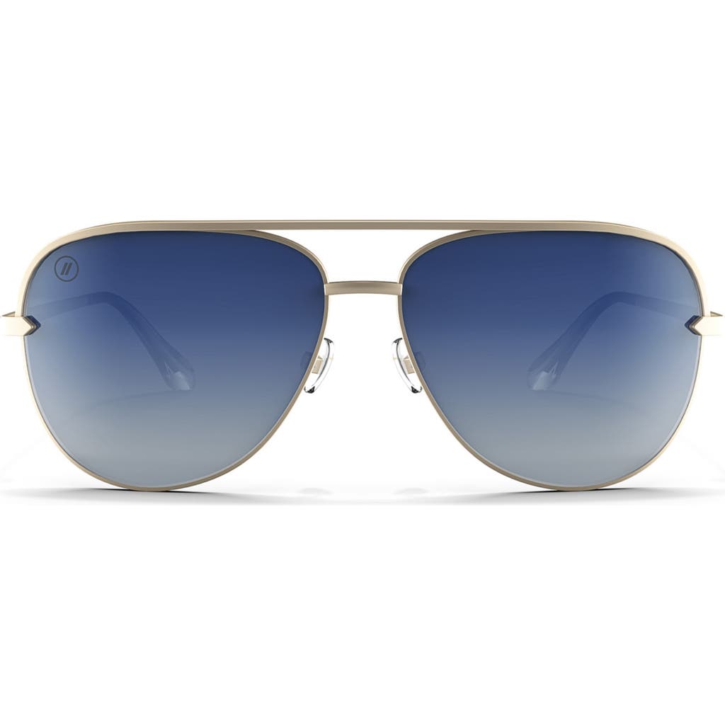 Blenders Eyewear 60.5mm Shadow Polarized Aviator Sunglasses In Blue