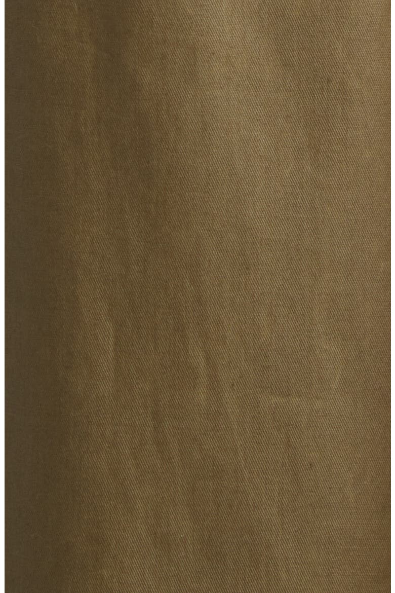 Stretch Cotton Midi Skirt, Alternate, color, KHAKI
