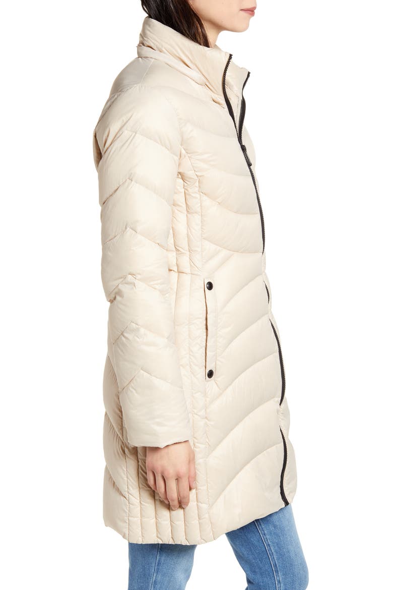 Hooded Packable Puffer Coat, Alternate, color, CHAMPAGNE