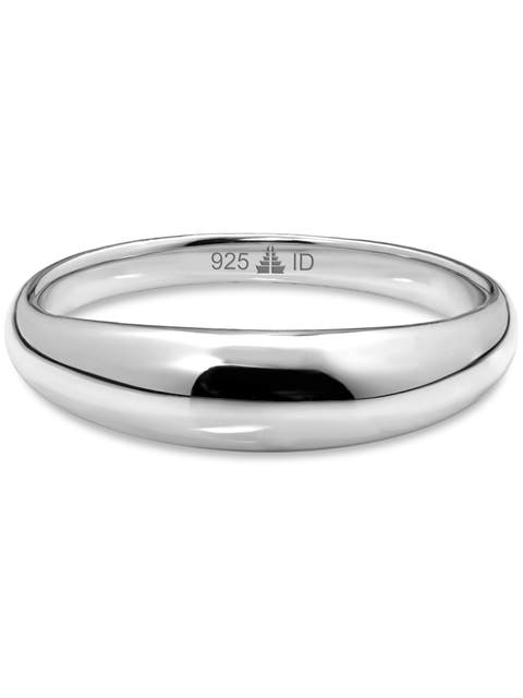 Dome Ring in Rhodium Plated Sterling Silver