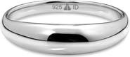 DEVATA Dome Ring in Rhodium Plated Sterling Silver