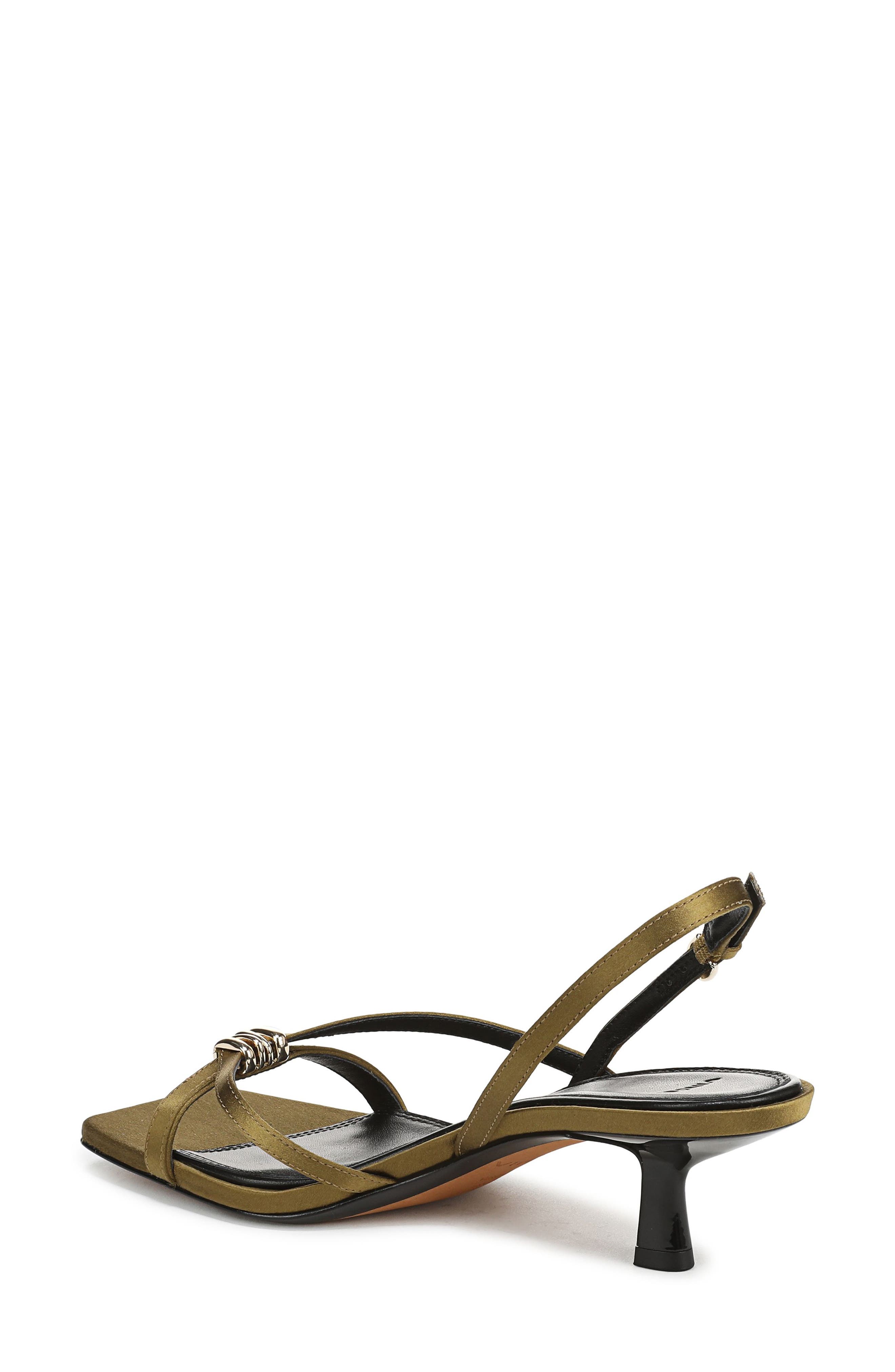 Vince Tali Slingback Kitten Heel Sandal, Alternate, color, Olive Wood