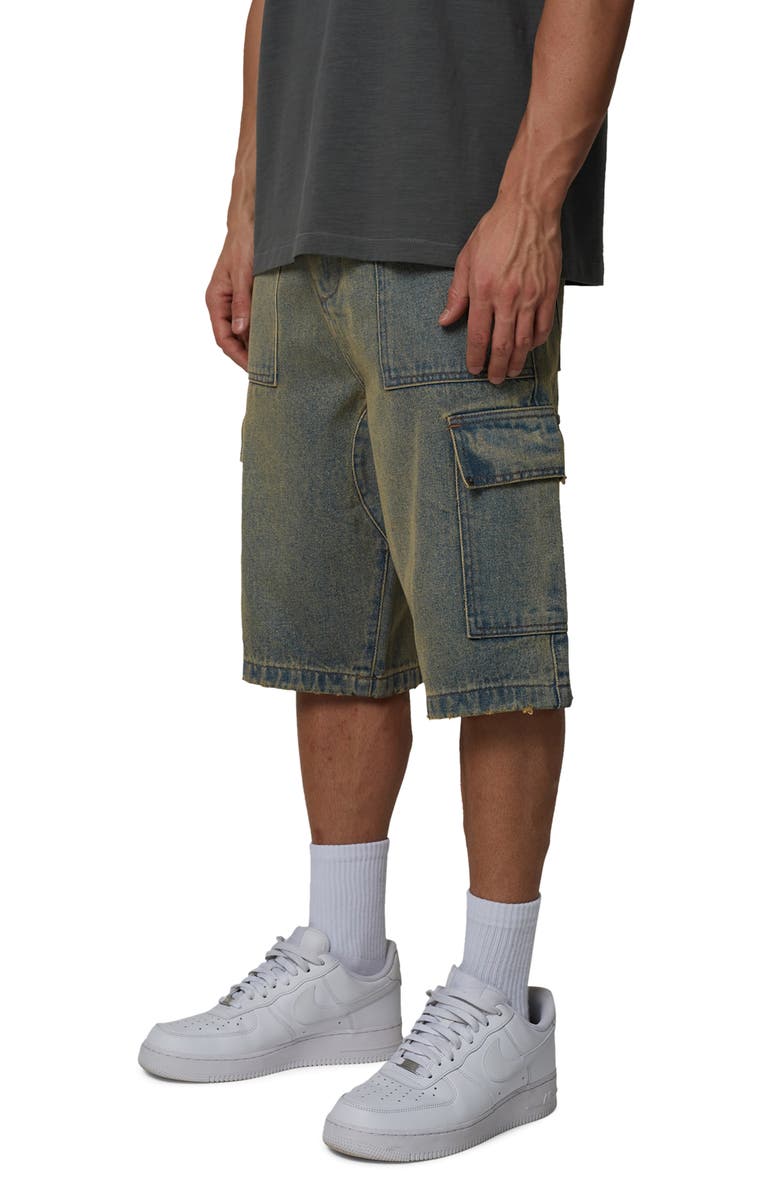 Good For Nothing Cargo Denim Shorts, Alternate, color, Blue