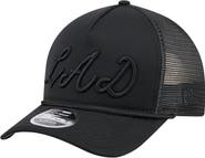 New Era Men's New Era Black Los Angeles Dodgers City Initial 9FORTY A-Frame M-Crown Adjustable Trucker Hat