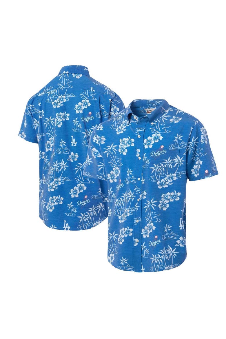 Men's Reyn Spooner Royal Los Angeles Dodgers Big & Tall Kekai Performance Tri-Blend Button-Down Shirt, Main, color, Royal