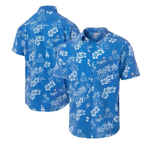 Men's Reyn Spooner Royal Los Angeles Dodgers Big & Tall Kekai Performance Tri-Blend Button-Down Shirt