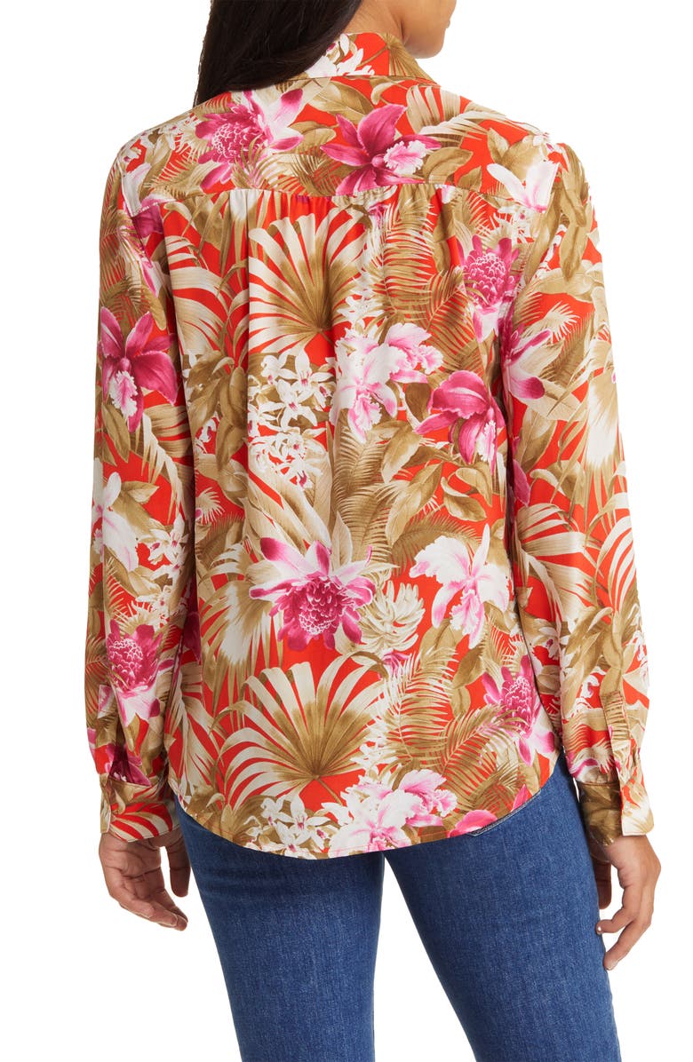 Tommy Bahama Paradise Perfect Floral Silk Shirt, Alternate, color, 