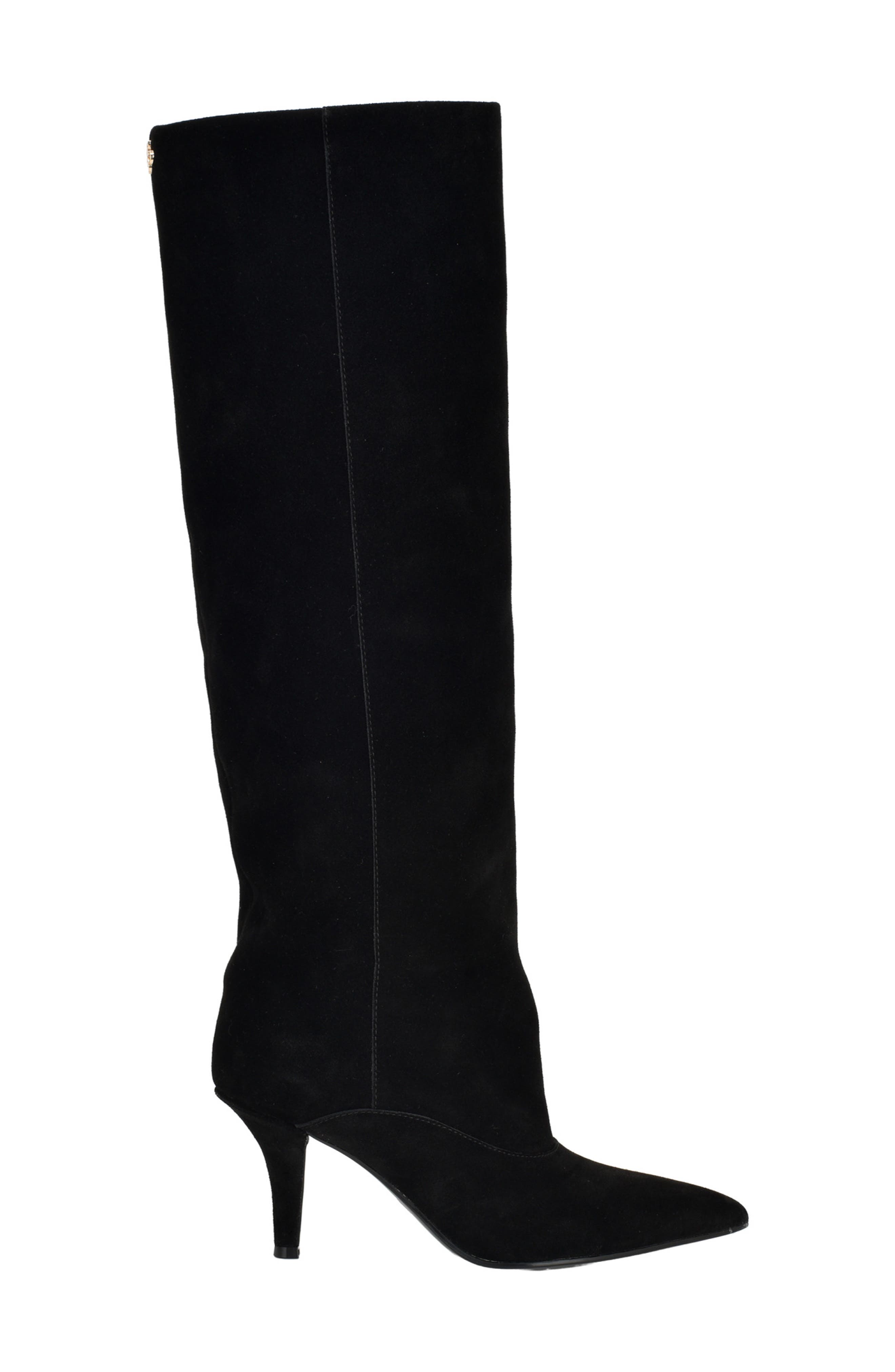 Carolan Pointed Toe Slouch Boot, Alternate, color, BLACK