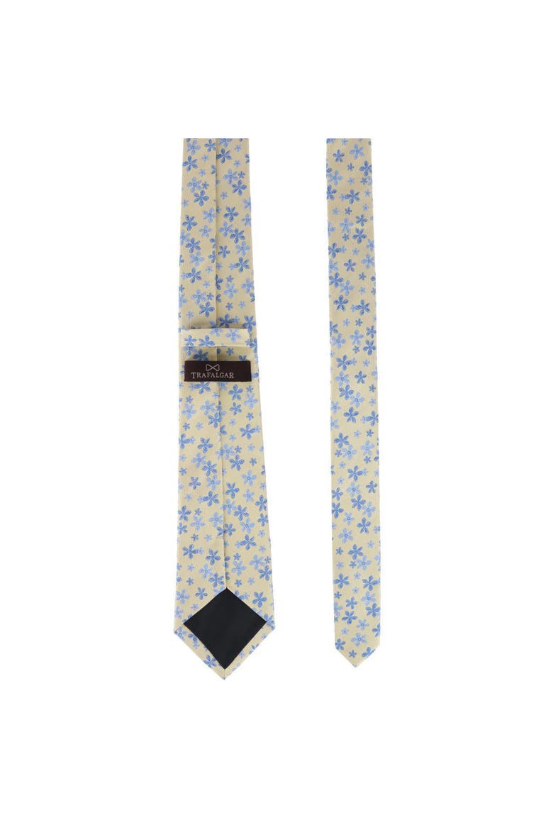 Daddy & Me Weldon Floral Silk Novelty Neckties, Alternate, color, Yellow