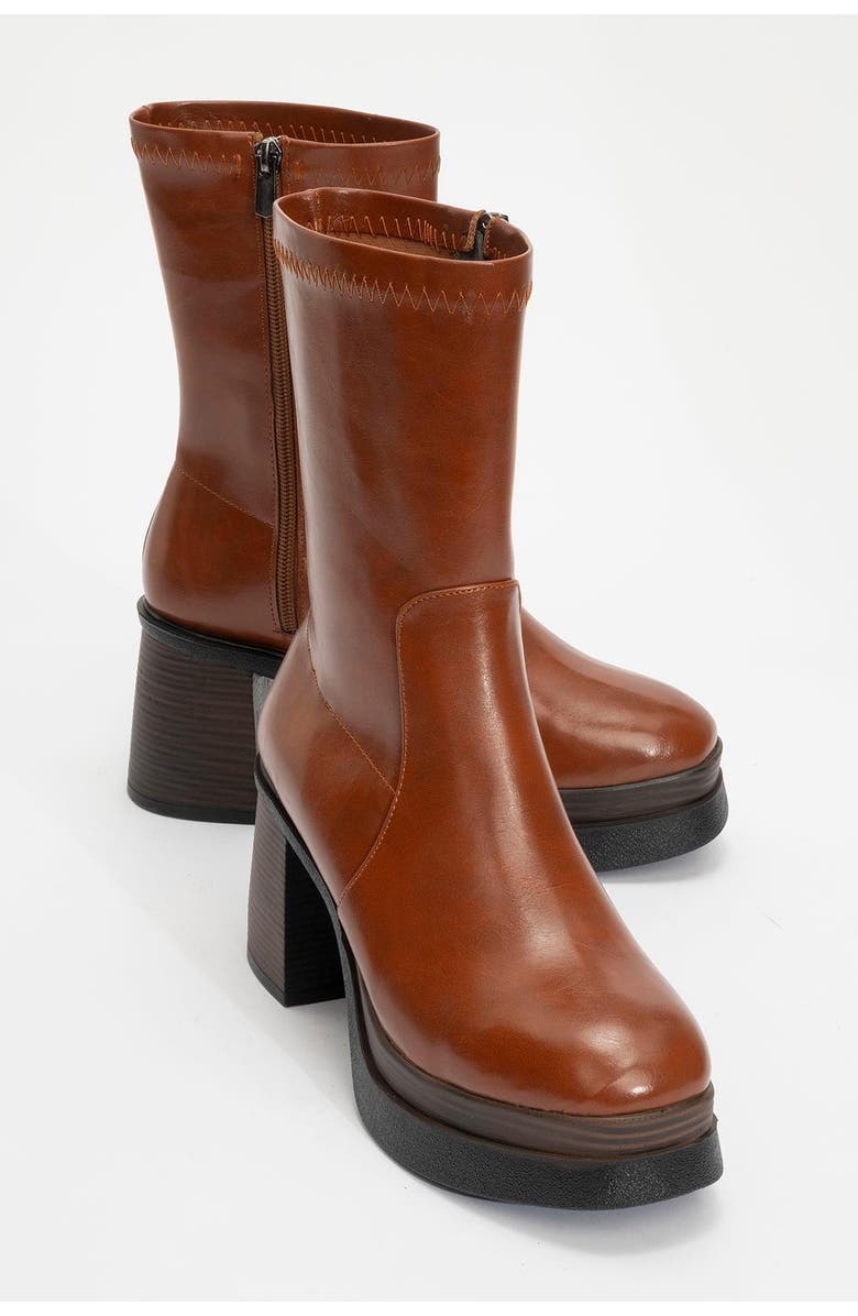 Prologue Shoes Beck Platform Block Heel Boot, Main, color,